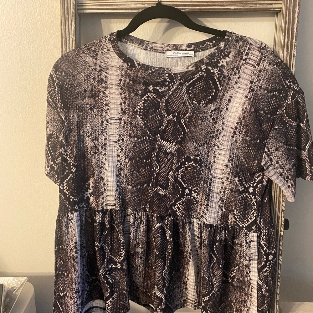 Zara snake skin top